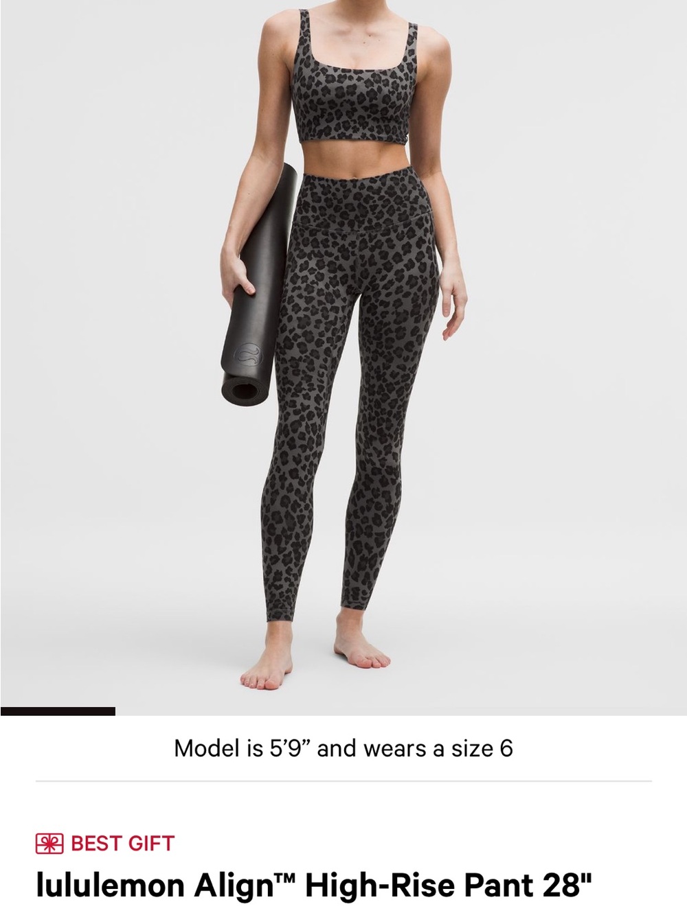 Lululemon NWT Align HR Pant 28" - leopard